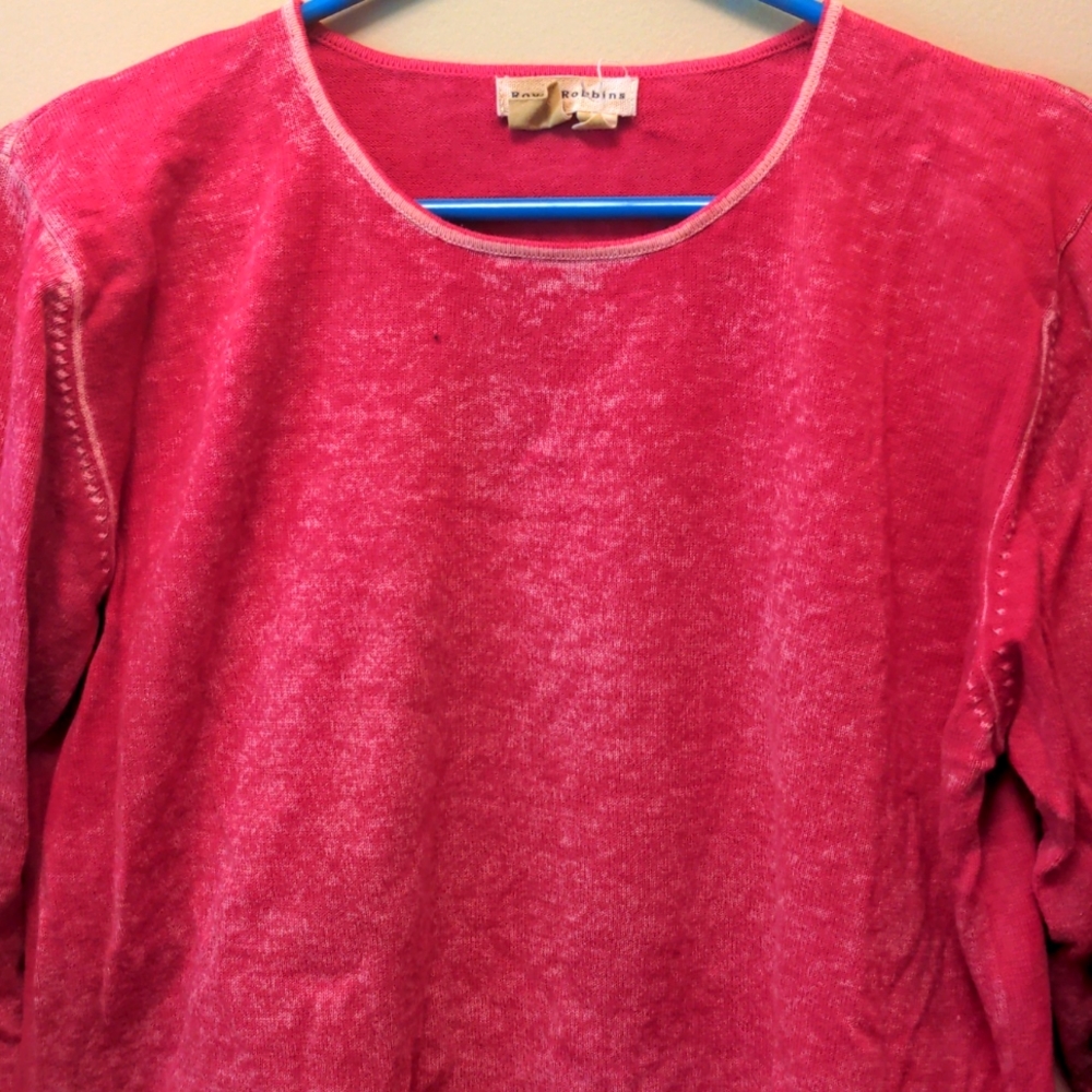 Women's Royal Robbins cotton sweater. Dark pink